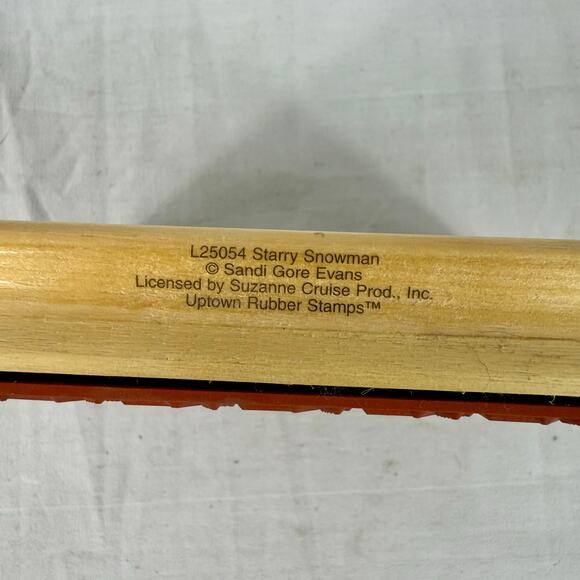 Sandi Gore Evans L25054 Starry Snowman Uptown Rubber Stamps Crafts Scrapbooking - Picture 3 of 3